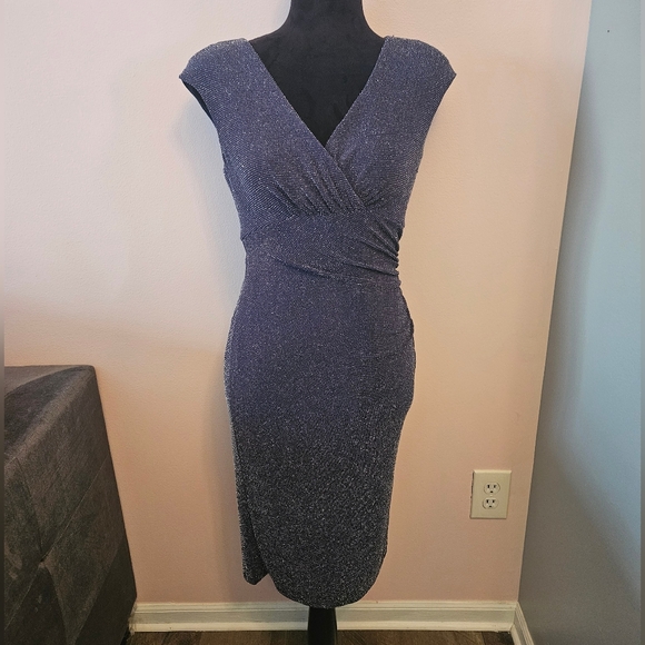 Lauren Ralph Lauren Dresses & Skirts - Ralph Lauren Navy Blue Shimmering Sheath Cocktail Dress - Size 6